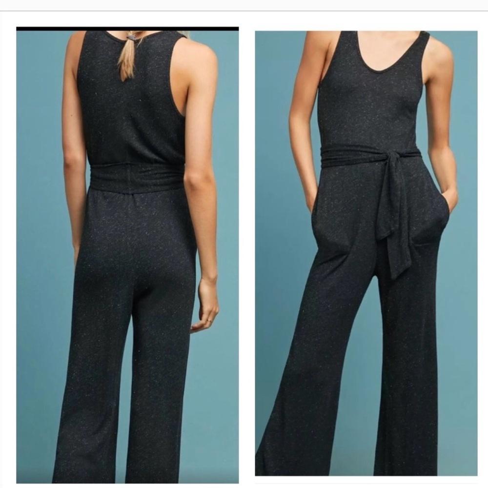 anthropologie shimmer jumpsuit EUC cloth and stone